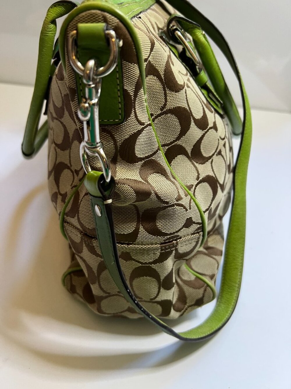 Coach Hampton Nancy Signature Zebra Satchel/Tote Bag - Picture 5 of 7